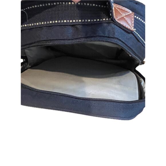 Blue Canvas Polyester Computer Travel Backpack - Picture 5 of 6